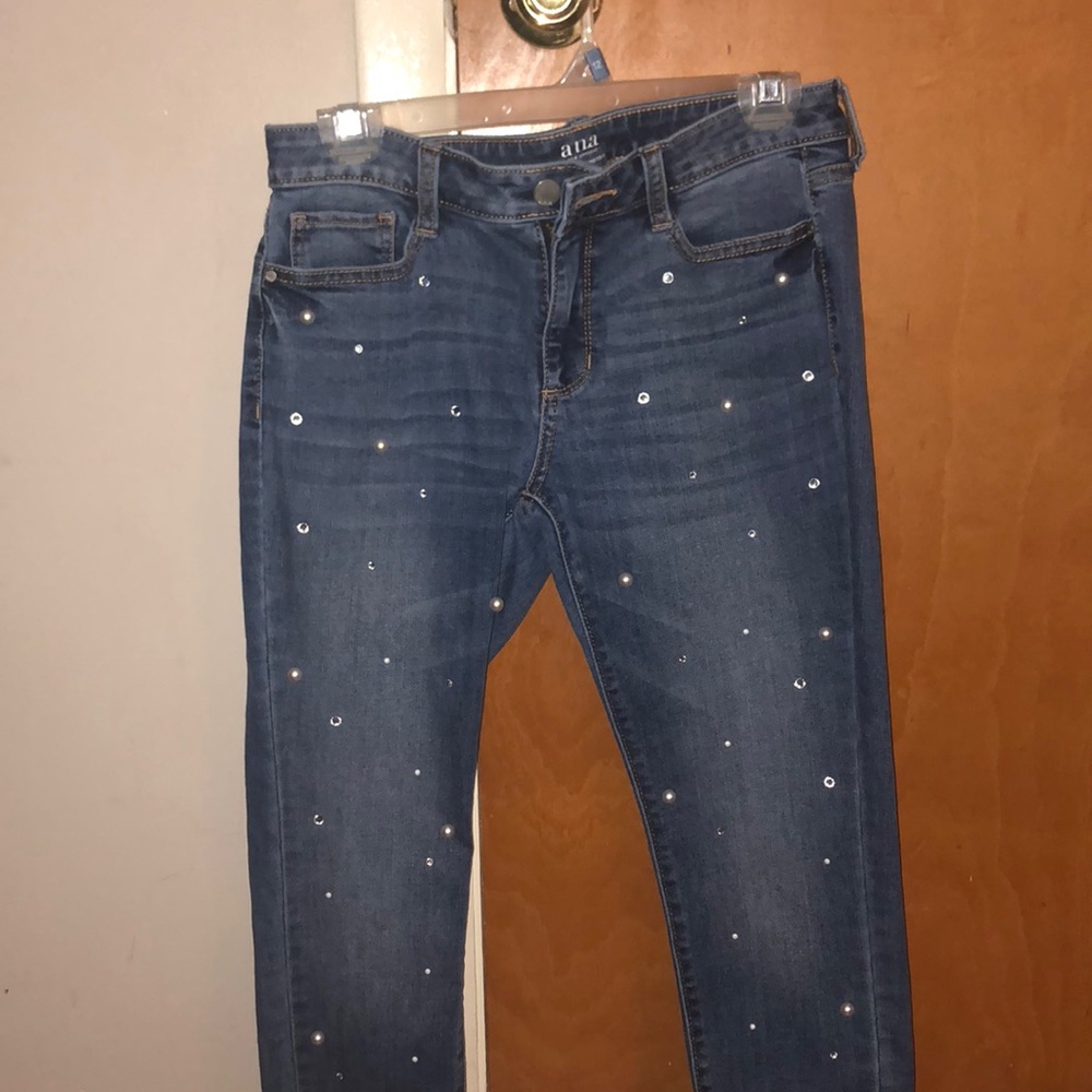Cropped Sequined Jeans